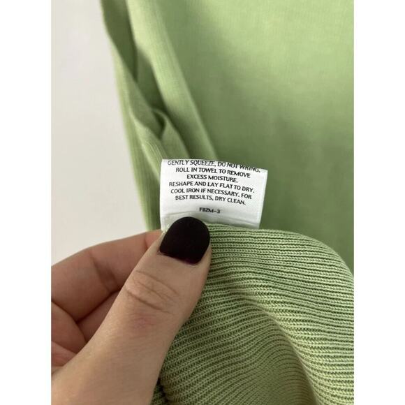 Eileen Fisher Green Sweater Tank Top Silk Cotton Blend Knit Women’s - Picture 5 of 7